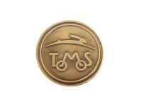 Sticker Tomos logo rond 50mm RealMetal® goud 